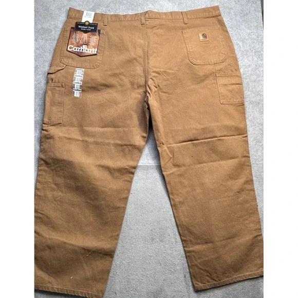 Carhartt B11 Washed Duck Work Pants‎ Brown 52x30 Men's Heavy Duty Canvas